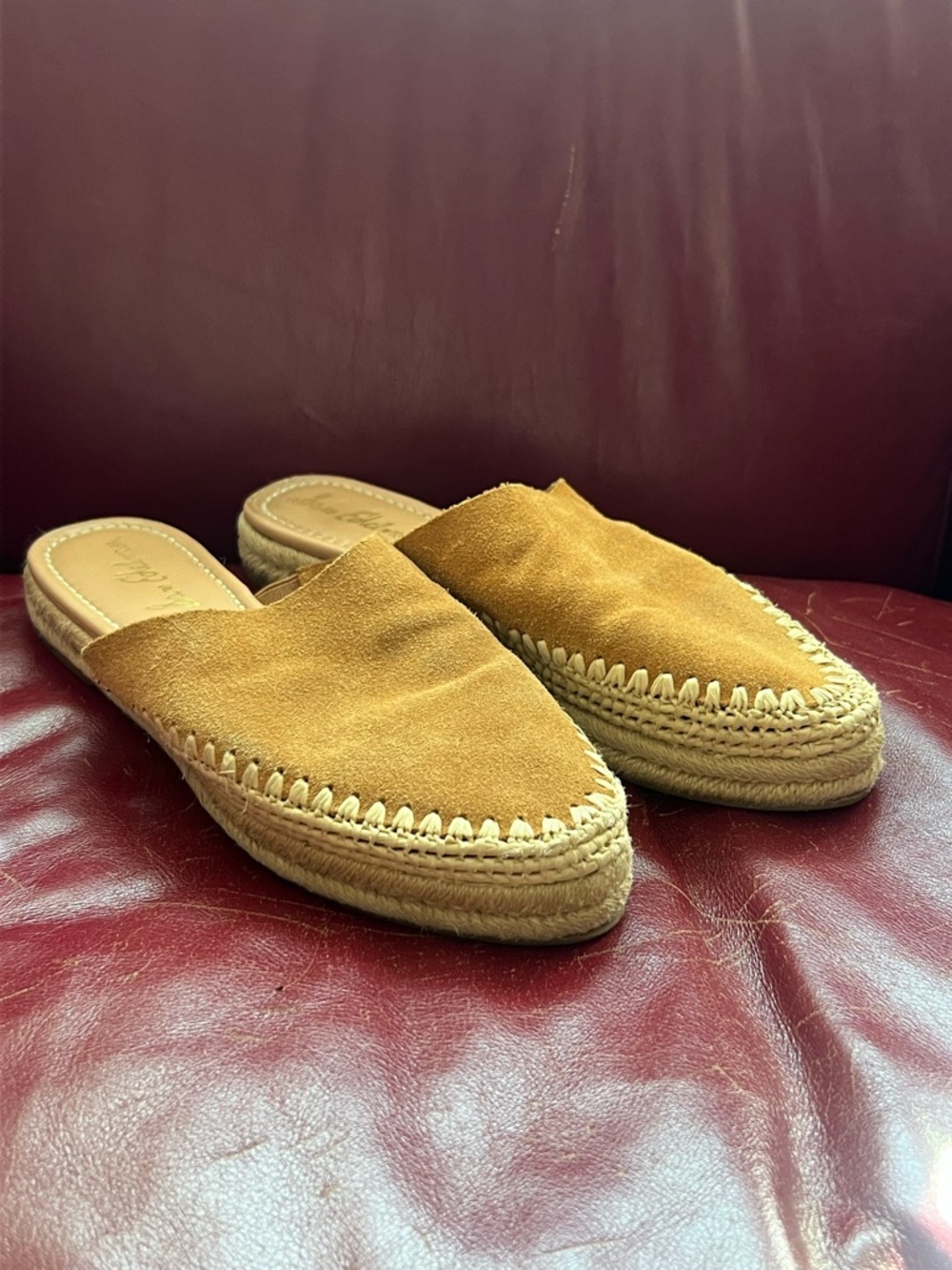 Suede, Sam Edelman boho , Slip-On Espadrille Mules in Camel